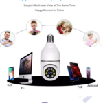 Caméra Ampoule Intelligente 360° WiFi - Sécurité et Surveillance à Domicile