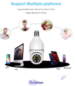Caméra Ampoule Intelligente 360° WiFi - Sécurité et Surveillance à Domicile